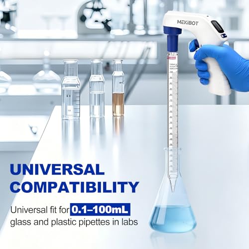 Electric Pipette Controller 0.1–100mL Rechargeable Lab Pipette Filler with Stand