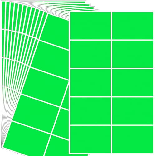Fluorescent Green Label Stickers,3"x2" Sticker Labels,240 Pack Moving Label - color: Green 240 Pack