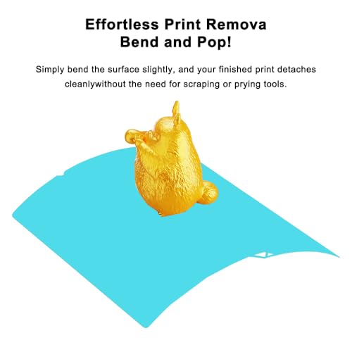 Cool Plate for Anycubic Kobra S1 Combo, 264mm x 276mm Double Side Textured Cold Build Plate for 3D Printer, Light Blue, PLA and PETG Compatible - size: Kobra S1C-264mm x 276mm