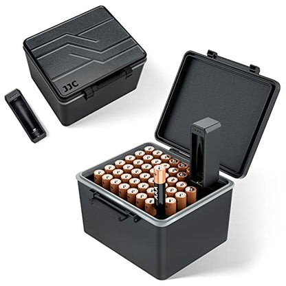JJC 44 Slots AAA Triple A Battery Case Holder with Removable Battery Tester - color: For 44xAAA Battery
