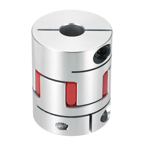 MECCANIXITY Aluminum Shaft Coupling 8mm to 12mm Flexible Spider Coupling L50mm x D40mm Coupler Jaw Spider Shaft Joint Connector for 3D Printers DIY Encoder CNC Router Milling Machine - size: D40mm Fit 8mm to 12mm