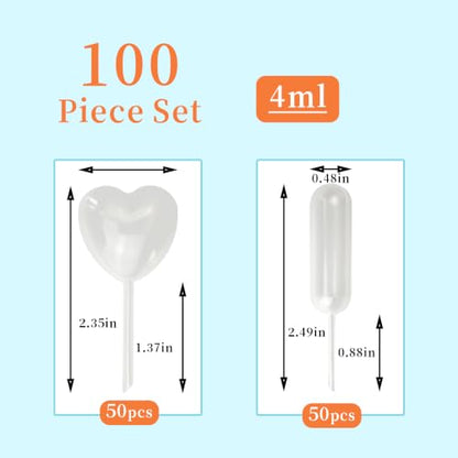 100Pcs Disposable Plastic Transfer Pipettes 4ml Pipettes Dropper