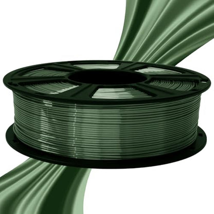 GIANTARM 3D Printer Filament, Shiny Silk Green PLA Filament, 1Kg(2.2lbs) Spool, 1.75mm Dimension Accuracy +/- 0.03mm, 3D Printing Filament,Fit Most FDM Printer - color: Silk Dark Green, size: 1kg