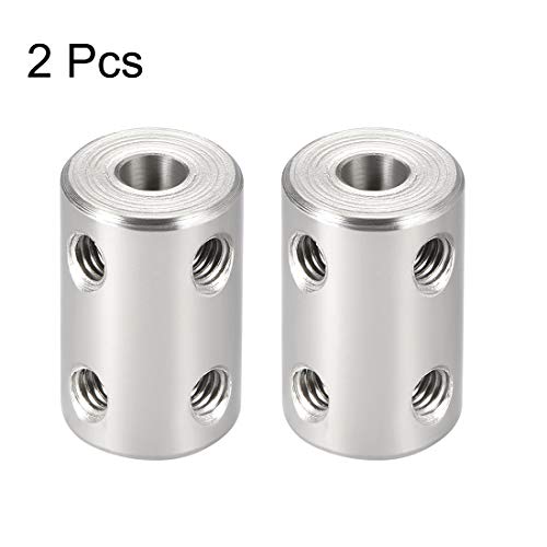 uxcell 5mm to 5mm Bore Rigid Coupling Set Screw L22XD14 Stainless Steel,Shaft Coupler Connector,Motor Accessories,2pcs - color: Silver Tone, size: 5.2mm to 5.2mm