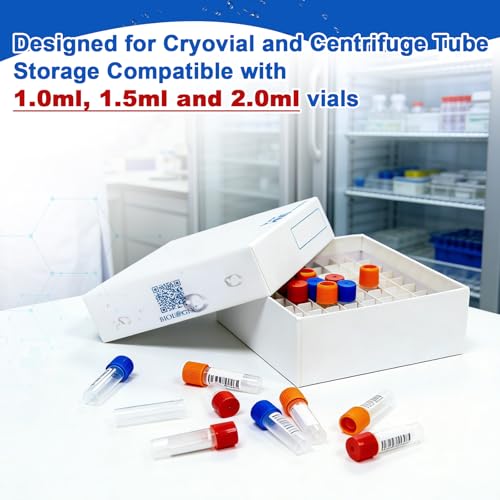 81-well Cryo Boxes, Plastic Coating, 2 Inch Height, Pack of 5 - size: 2 in,81-well