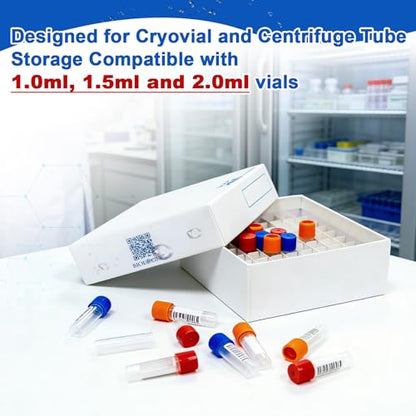 81-well Cryo Boxes, Plastic Coating, 2 Inch Height, Pack of 5 - size: 2 in,81-well