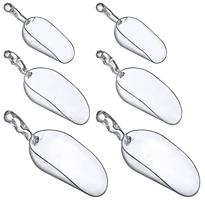 Amazing Abby - Elsa - Plastic Ice Scoops (6-Piece Set), Plastic Utility Scoops, 5/12/24-Ounce Capacity, BPA-Free, Food-Grade, Shatter-Proof, Perfect for Home and Commercial Use - style: 5/12/24 oz, 6-Piece Set