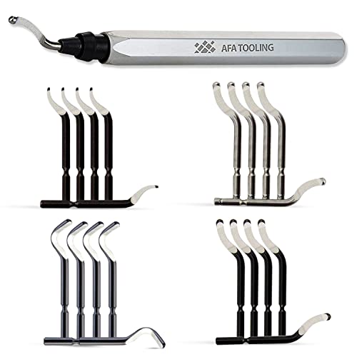 AFA Tooling Deburring Tool, 21 M2/M35 Blades, CNC Anodized Aluminum Handle - style: 21 Mixed Blades Kit