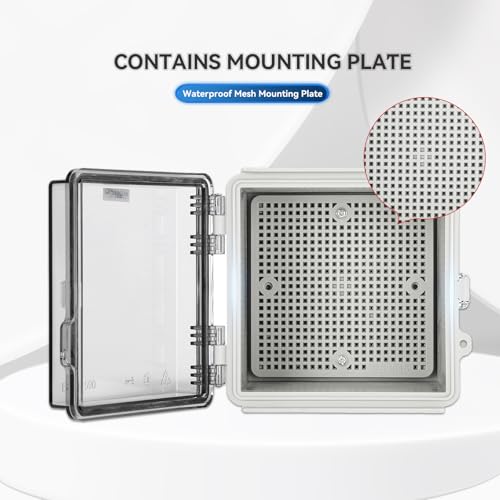 Mollom Transparent Cover Outdoor Junction Box (5.9x5.9x4.7In) - size: 5.9x5.9x4.7"