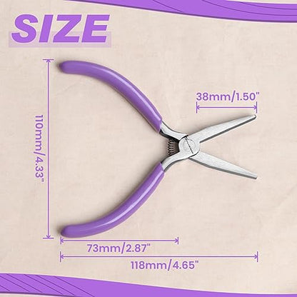 SPEEDWOX Flat Nose Pliers - Mini Duck Bill Pliers for Jewelry Making, Bending, Straightening, Shaping & Ring Opening - style: Flat Nose Pliers Smooth Jaws