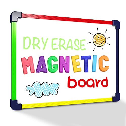 Scribbledo 9 x 12 Magnetic Dry Erase Board for Kids, Double Sided Hardboard with a Crisp Reusable Writing Surface for Classroom, Home and Travel