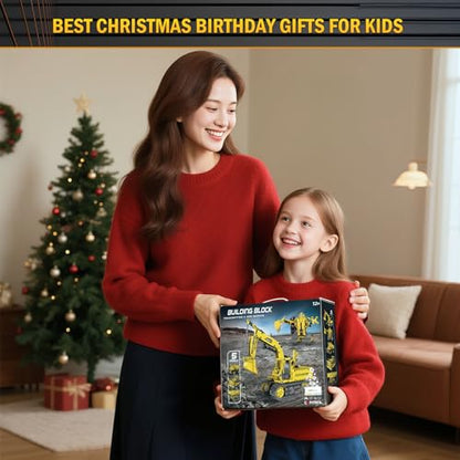 5 in 1 STEM RC Robot Building Kit, 555 PCS APP & Remote Control Robot Toys for Kids Age 6 7 8 9 10 11 12+, Engineering Science Coding Robotic Toys Birthday Gifts for Boys & Girls - color: Yellow