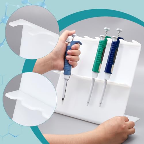 PH PandaHall Pipette Holder Stand, Lab Linear Pipette Stand Rack Hold up to 6 Pipettors Plastic Pipettor Holder Linear Micropipette Pipettor Stand for Scientific Experiment Biotechnology Lab Equipment