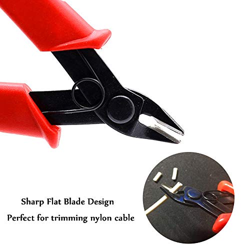 Small Wire Cutters Flush Cutter Precision Cutting Pliers for Electronics Jewelry Making 3D Printer, 5 Inch, 4 Pack