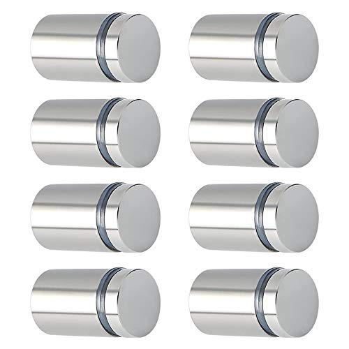1x1Inch 16 Sets Standoff Screws Sign Stainless Steel Wall Mounting Hardware - size: 1" x 1"