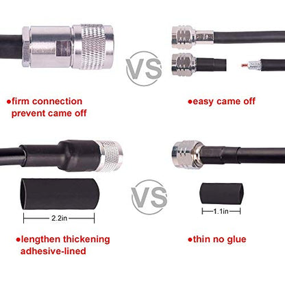 XRDS -RF PL-259 UHF CB Coax Cable 10ft, 50 ohm KMR400 PL-259 UHF Male to SO-239 Male Connector Low Loss Coaxial Cable for HAM & CB Radio, Antenna Analyzer, Dummy Load, AIS Antenna, SWR Meter - size: 10 FT
