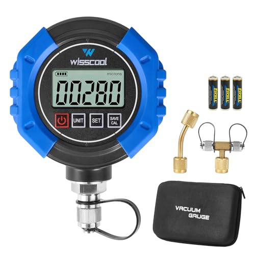 WISSCOOL Digital Vacuum Gauge, HVAC Micron Gauge Tester - color: Blue-G10