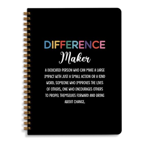 Difference Maker Gift Notebook Journal, Thank You Gifts for Women Men Boss - color: difference