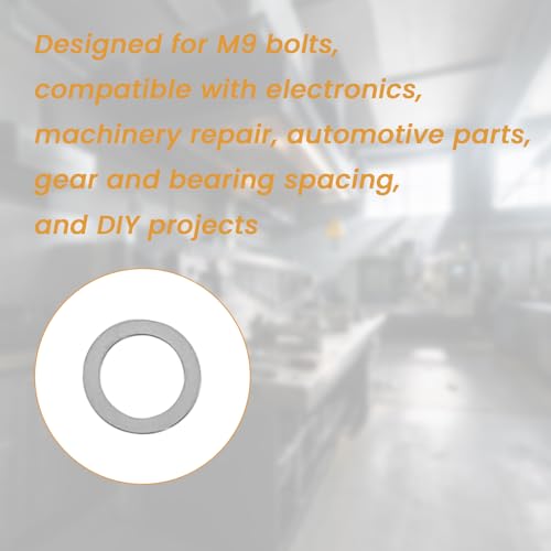 M9x13mm Steel Thin Washer Assortment for M9 Bolt Spacing Repair - size: M9X13