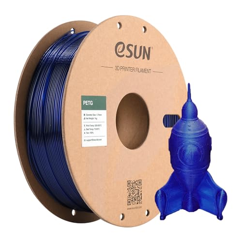 eSUN PETG Filament 1.75mm, 3D Printer Filament PETG, Dimensional Accuracy +/- 0.05mm, 1KG Spool (2.2 LBS) 3D Printing Filament for 3D Printers, Blue - color: K-blue, size: PETG 1.75MM - 1KG