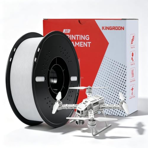 Kingroon White PLA Plus Filament 1.75mm 1kg - color: 1kg White, size: PLA Plus