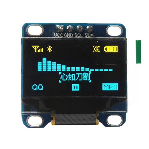 0.96" OLED Module 0.96 inch I2C IIC Serial 128X64 OLED Display Module SSD1306 Driver for Arduino 51 MSP420 STIM32 SCR Raspberry PI (1pc X Yellow&Blue) - color: 1pc X Yellow&Blue