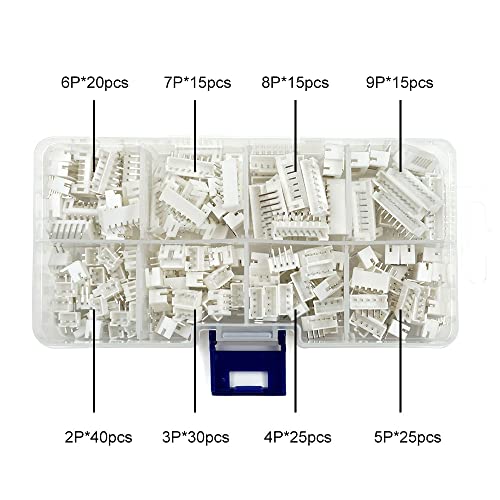 PH 2.0mm Socket Kit Compatible with JST-PH 2.0mm Pitch PCB Connectors Through-Hole Side Entry Type Right Angle Stemma