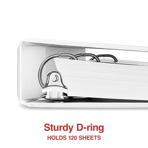 Staples 1-Inch D-Ring View Binder, White, Standard 3-Ring - color: White, size: 1-Inch, style: 1 Pack