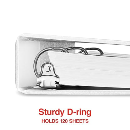 Staples 1-Inch D-Ring View Binder, White, Standard 3-Ring - color: White, size: 1-Inch, style: 1 Pack