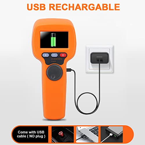 Digital LED Stroboscope 99,999 RPM/Hz, AIOMEST RPM Strobe Light Tachometer - color: orange