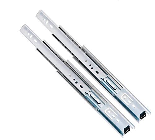10 Pack Promark 3-Section 100 LB Capacity Full Extension Ball Bearing Side Mount Drawer Slides (14 Inches) - size: 14 Inches-10 Pack