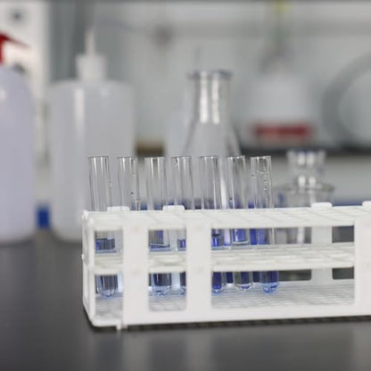 stonylab Test Tube Rack, 0.51 in 90-Place White Plastic Holder Stand Rack, 3-Tier Design and Detachable, for Laboratory Use - size: 13 mm