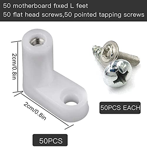 lkelyonewy 50 PCS Circuit Board Plastic Standoffs Mounting Hardware,Motherboard Standoffs Foot Offs and Screws - size: 20mm