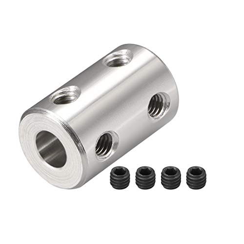 uxcell 6mm to 6mm Bore Rigid Coupling Set Screw L22XD14 Stainless Steel,Shaft Coupler Connector for RC Airplane Boat, Motor Accessories