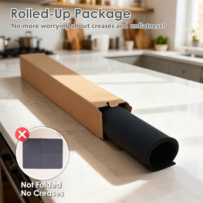 Extra Large Silicone Mat for Resin 36.2" x 24" 2MM Thick Silicone Craft Mat - color: Black, size: 36.2" x 24"