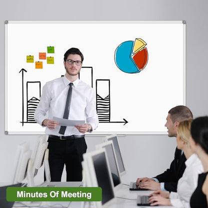 Lockways Large Dry Erase Board 72 x 48 Inch, Magnetic White Board for Wall - color: Silver, size: 72"W x 48"H