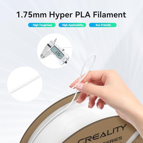 Creality Hyper PLA Filament 1.75mm, 30-600mm/s High Speed 3D Printer Filament, Dimensional Accuracy +/-0.02mm, Fit Most FDM 3D Printers, 4 Pack 1kg Spool(2.2lbs), White & Grey - color: White & Grey
