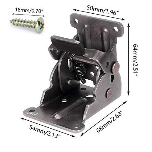 TopDirect 4 Pack Locking Hinge for Folding Table Brackets (Black) - color: Black, size: 4 Pack
