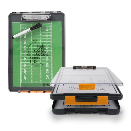 Dexas Clearview Clipcase Dry Erase clipboard, 13.75 x 9.5 Inch, Orange. See papers clearly outdoors, stay organized and dry. Ideal for coaching, teaching, homeschooling, art, trades, and medical pros. - color: Orange, size: 13.75 x 9.5 Inch
