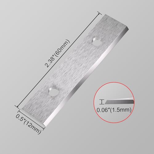 LU&MN Replacement Carbide Scraper Blades, 2.38"/60×12×1.5mm, 100 Pieces - style: 2.38"-10PKS
