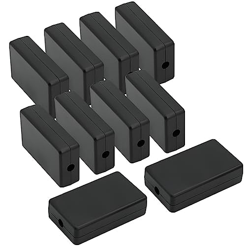 LeMotech Project Box 10 Pieces ABS Plastic Electrical Project Case Small Junction Box for Electronics Black 2.4 x 1.4 x 0.7 inch (60 x 36 x 17 mm) - size: 2.4" x 1.4" x 0.7"(10pc)