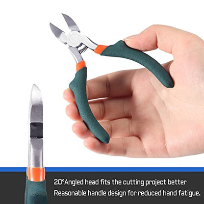 4 Inches Diagonal Cutting Pliers Flush Cutting Pliers Mini Small Wire Flush Cutters Micro Side Cutter Precision Convex Shoulder Wire - style: Diagonal Cutting Pliers