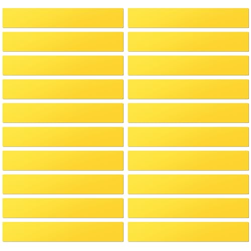 LLPT Dry Erase Magnetic Label Strips, 2" x 12", Yellow, 20 Pack - color: Yellow, size: 2" x 12" 20 Pack