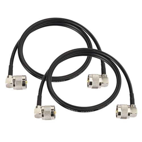 Superbat CB Coax Cable 2PCS 3FT RG58 UHF PL-259 Male to Male Coaxial Cable - size: 3 feet, style: 2-pack