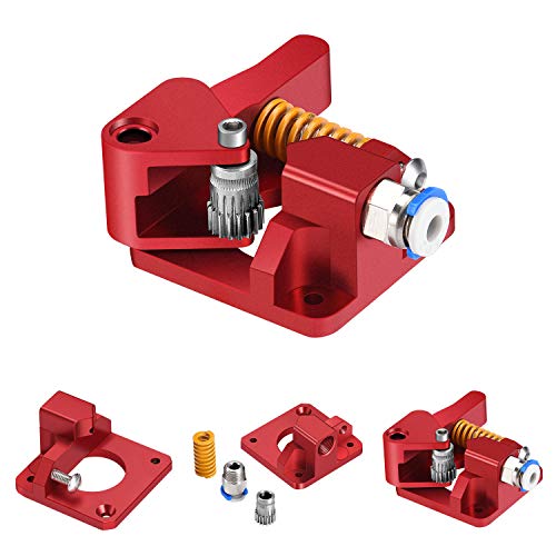 Zeelo Dual Drive Extruder, Aluminum Dual Gear Extruder Upgrade Kit for Tornado/CR-10/ CR-10S/ CR-10S Pro/Ender 3/Anet A8 Anycubic Mega Wanhao i3 (Right Hand)