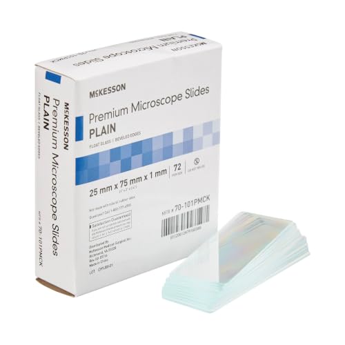 McKesson Premium Microscope Slides, 25 x 75 x 1 mm, 72 ct