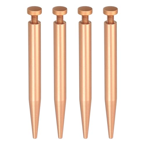 uxcell 4 Pcs 0.3" x 2.9"Standoff Screws Aluminum Alloy Wall Mount Sign Mounting Hardware Kit with 4pcs Screws for Hanging Acrylic Glass Signs, Rose Golden - color: Rose Golden, size: 0.3" x 2.9"