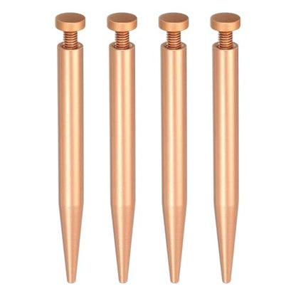 uxcell 4 Pcs 0.3" x 2.9"Standoff Screws Aluminum Alloy Wall Mount Sign Mounting Hardware Kit with 4pcs Screws for Hanging Acrylic Glass Signs, Rose Golden - color: Rose Golden, size: 0.3" x 2.9"