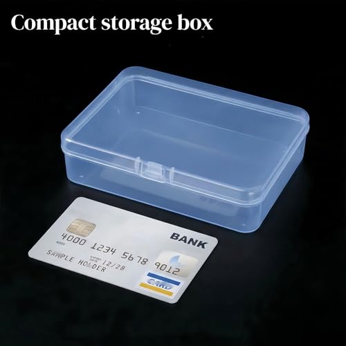 LJY 12 Blue Rectangular Plastic Boxes, 4.5 x 3.3 x 1.1 in for Craft Kits - color: Blue, size: 4.5 x 3.3 x 1.1 inch