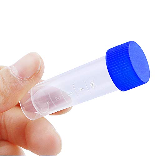 Twdrer 50 Pcs 5ml Plastic Graduated Vials - size: 5ml